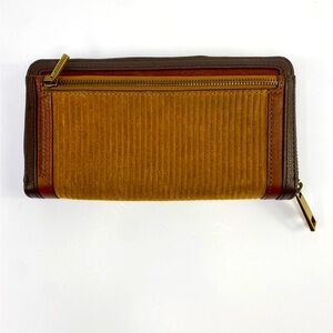 Fossil Logan Zip Clutch Wallet Leather